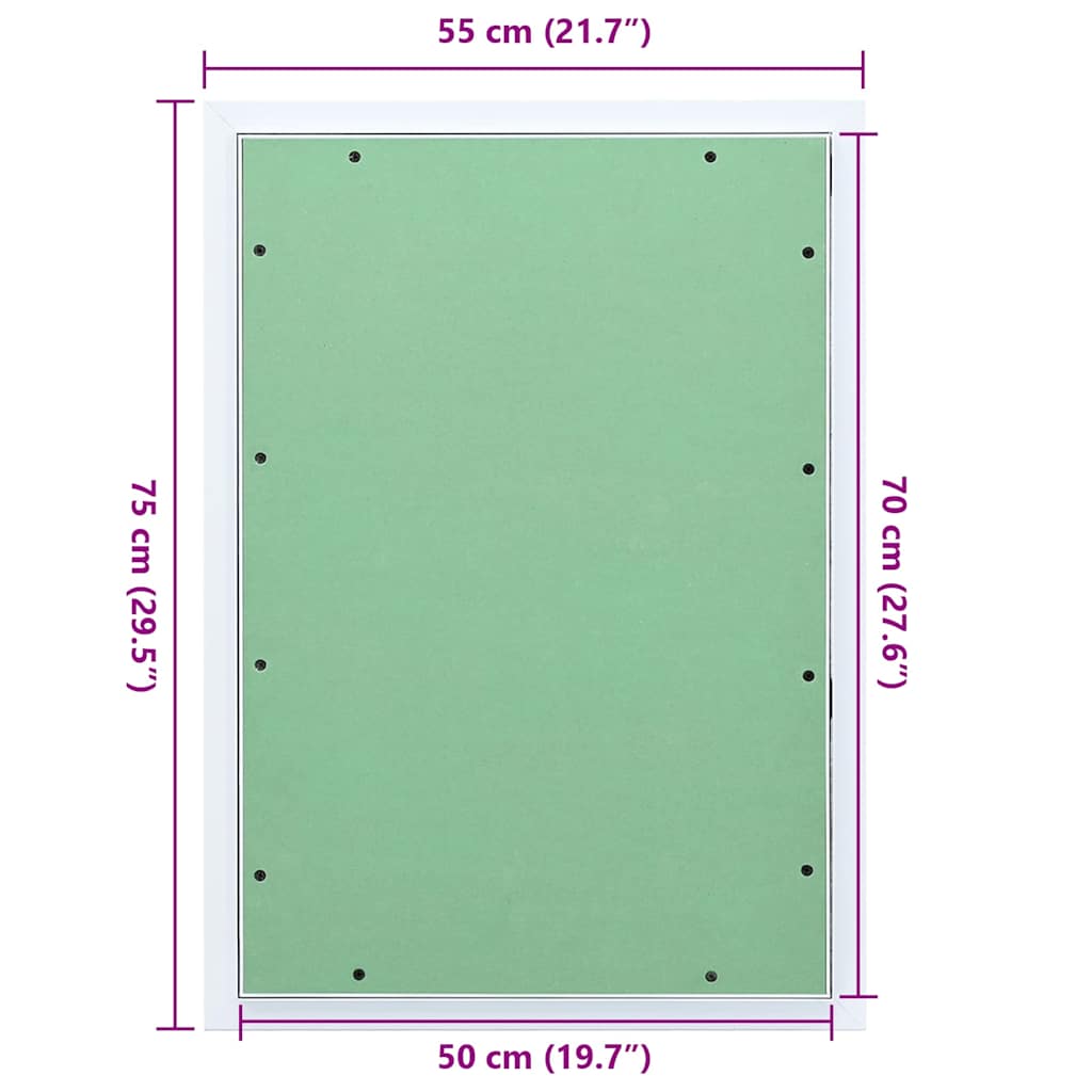 Access Panel Green and Silver 55 x 75 cm