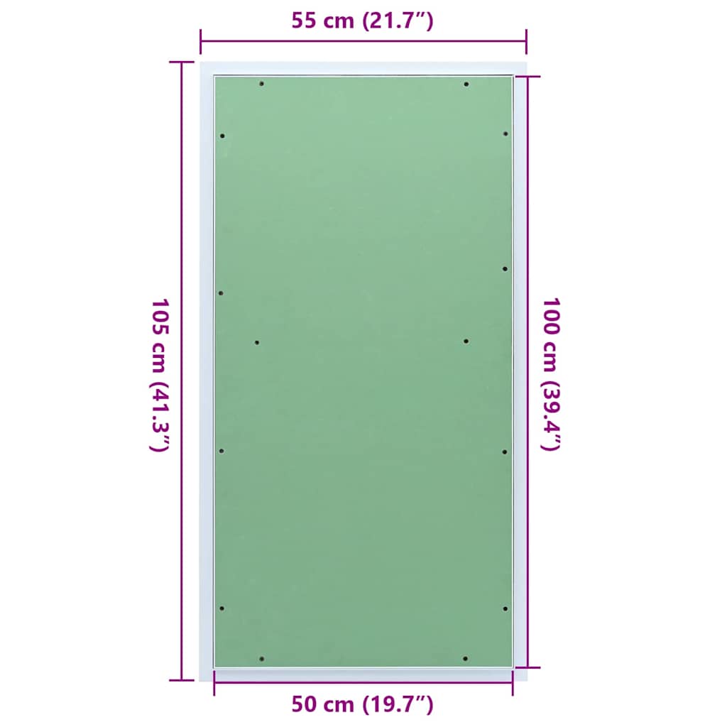 Access Panel Green and Silver 55 x 105 cm