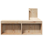 Bedside Cabinet with Desk 232x122x75 cm Solid Wood Pine