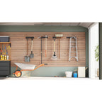 Garden Tool Storage Racks Wall Mounted 4 pcs Black Steel