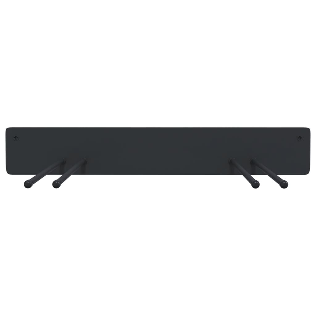 Garden Tool Storage Racks Wall Mounted 4 pcs Black Steel