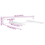 Garden Tool Storage Racks Wall Mounted 4 pcs Black Steel