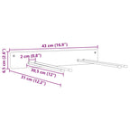 Garden Tool Storage Racks Wall Mounted 8 pcs Black Steel