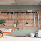 Garden Tool Storage Racks Wall Mounted 8 pcs Black Steel