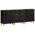 3 Piece Sideboards Black Engineered Wood