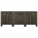 3 Piece Sideboards Black 60x33x75 cm Solid Wood Mango