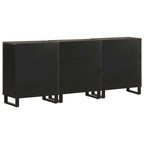 3 Piece Sideboards Black 60x33x75 cm Solid Wood Mango