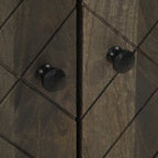 3 Piece Sideboards Black 60x33x75 cm Solid Wood Mango