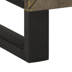 2 Piece Bathroom Furniture Set Black Solid Wood Mango