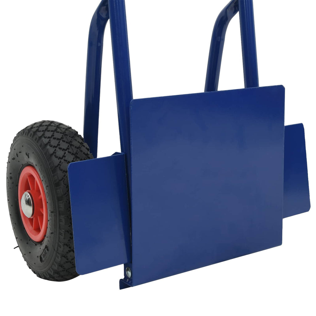 Hand Trolley Blue and Red 49.5 x 53 x 114 cm Steel