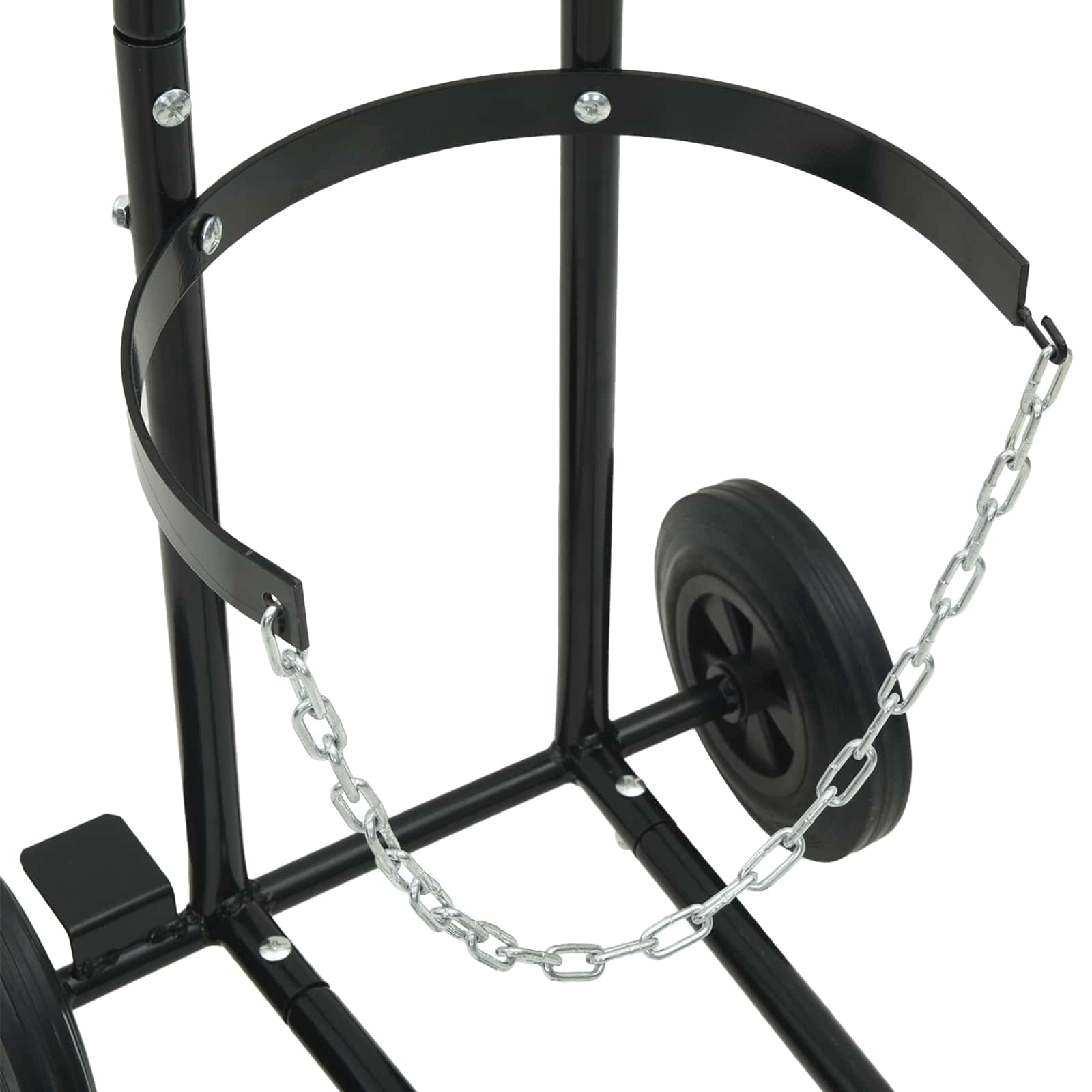 Hand Trolley Black and Red 49 x 49 x 101 cm Steel