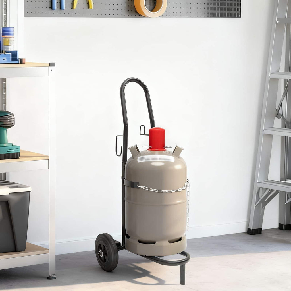 Hand Trolley Black and Red 49 x 49 x 101 cm Steel