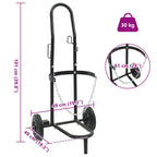 Hand Trolley Black and Red 49 x 49 x 101 cm Steel