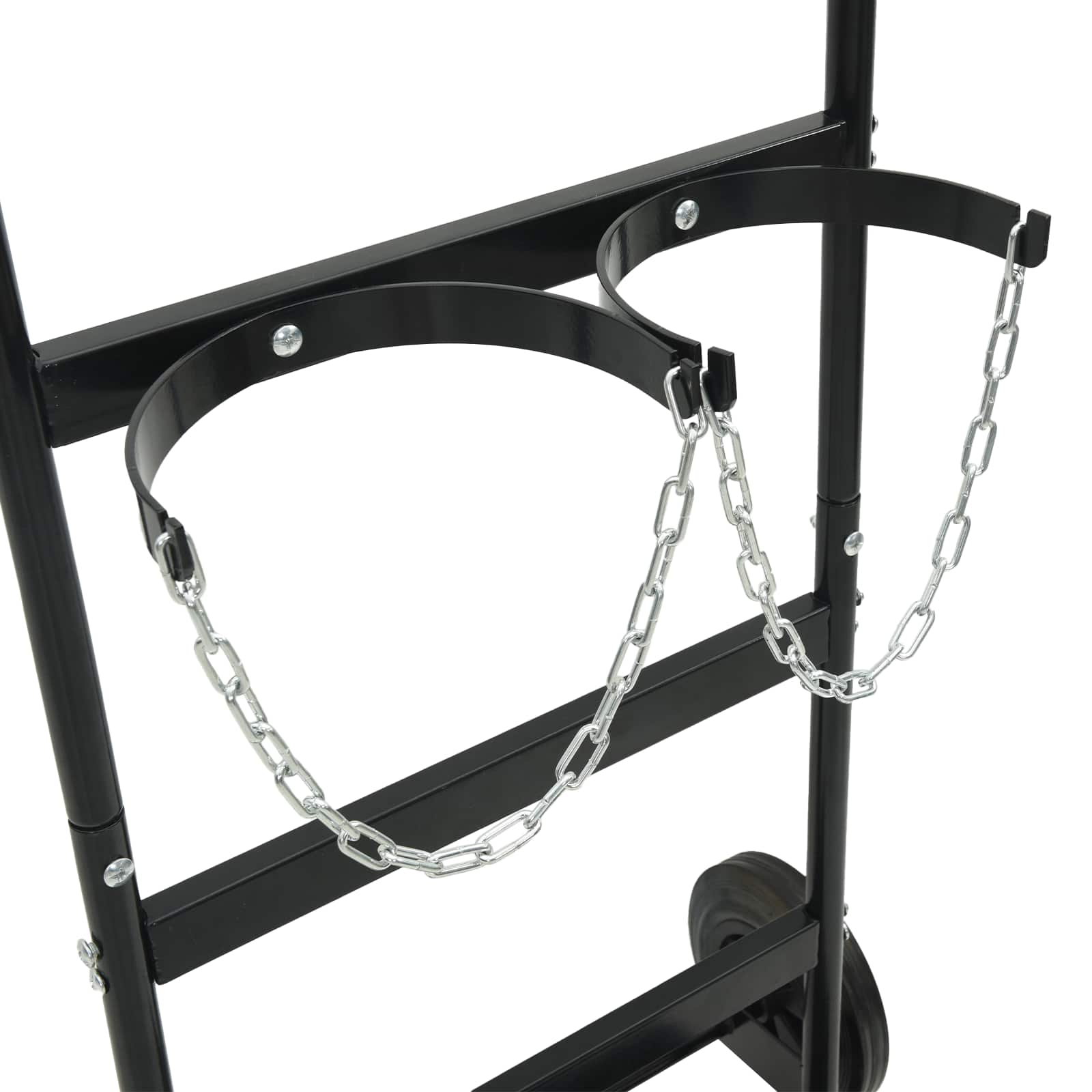 Hand Trolley Black and Red 63 x 43.5 x 110 cm Steel