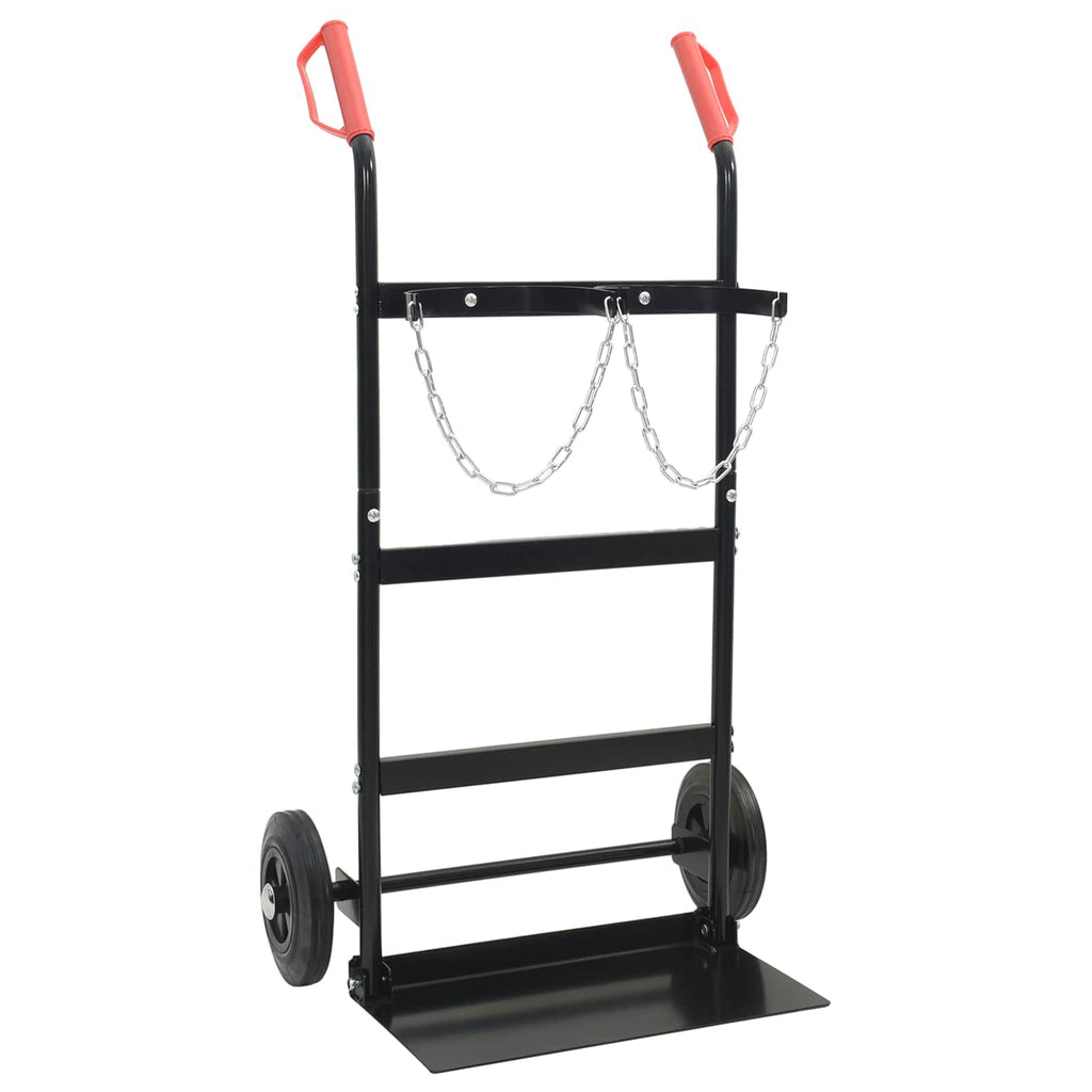 Hand Trolley Black and Red 63 x 43.5 x 110 cm Steel