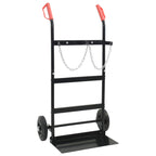 Hand Trolley Black and Red 63 x 43.5 x 110 cm Steel