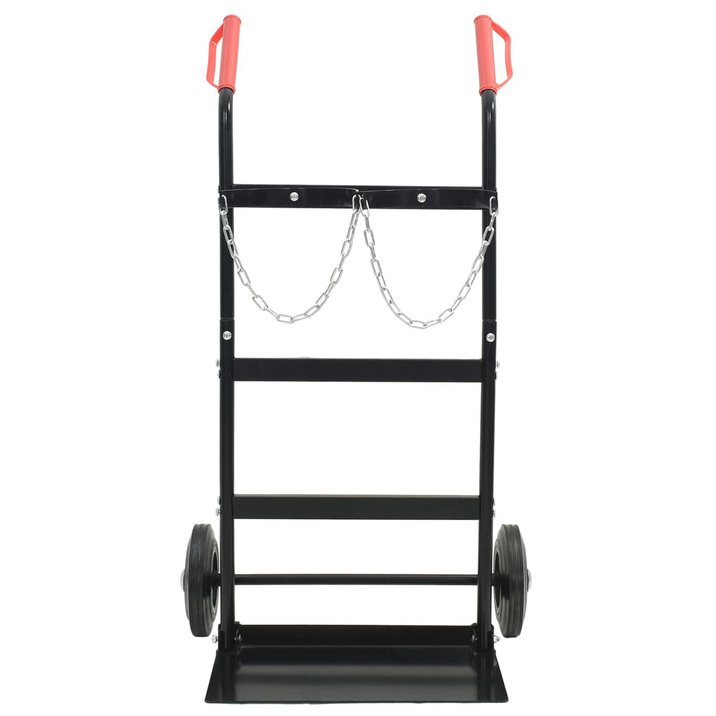 Hand Trolley Black and Red 63 x 43.5 x 110 cm Steel