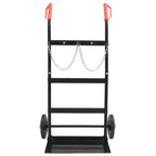 Hand Trolley Black and Red 63 x 43.5 x 110 cm Steel