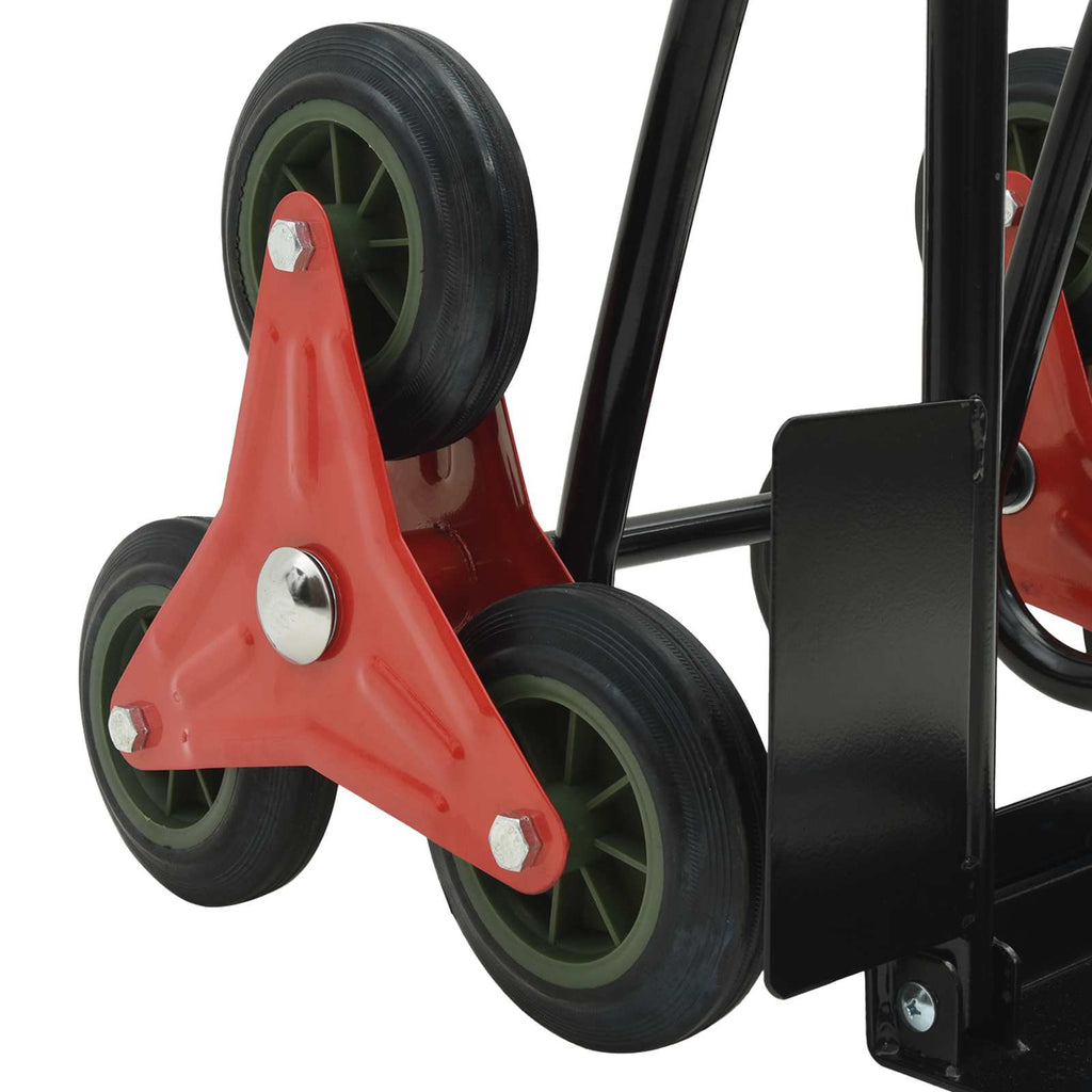 Hand Trolley Black and Red 64.5 x 49.5 x 114 cm Steel