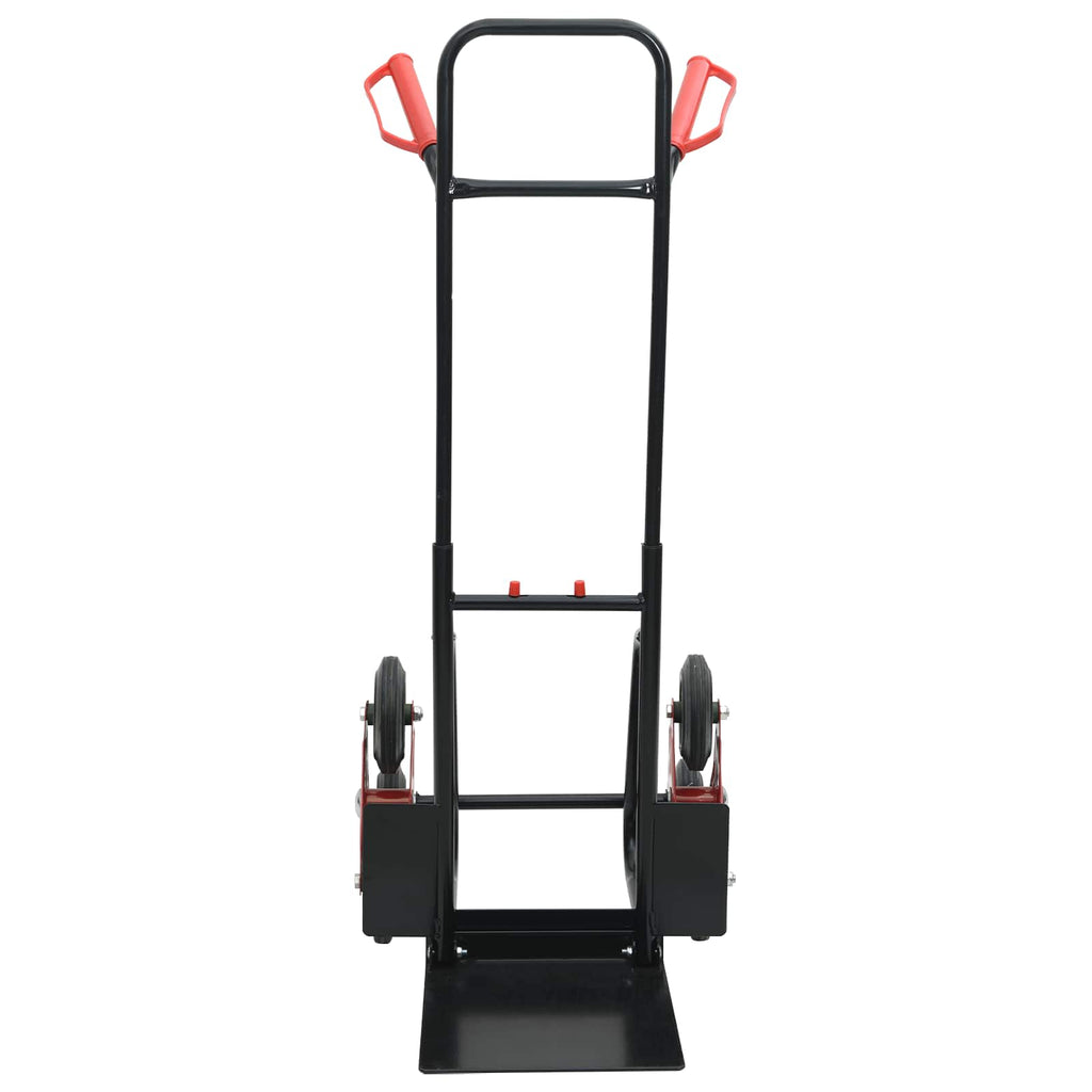 Hand Trolley Black and Red 64.5 x 49.5 x 114 cm Steel