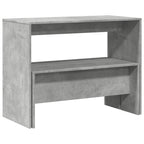 3 Piece Dining Table and Bench set Concrete Grey Engineered Wood