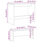 3 Piece Dining Table and Bench set Atisian Oak Engineered Wood