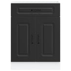 Kitchen Base Cabinet Kalmar Black Engineered Wood
