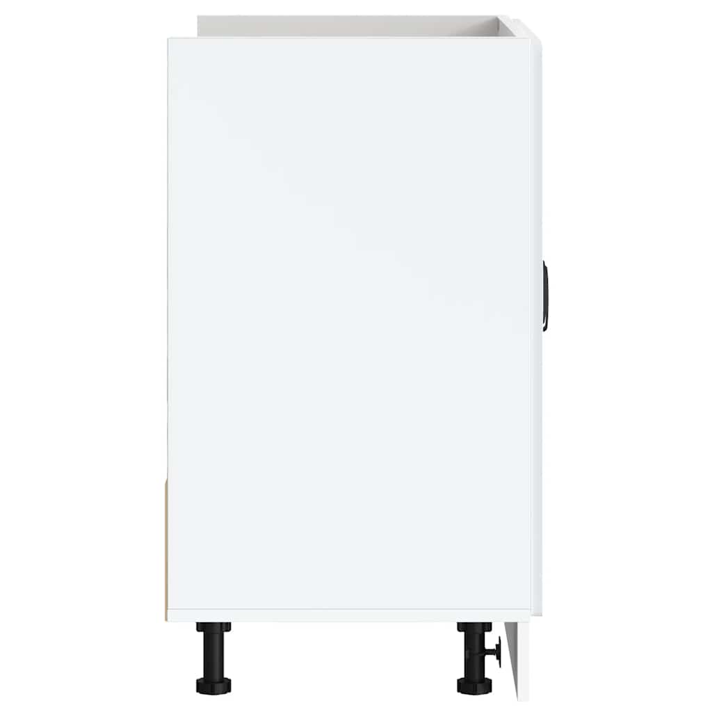 Sink Base Cabinet Lucca High Gloss White Engineered Wood