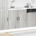 Sink Base Cabinet Lucca Grey Sonoma Engineered Wood