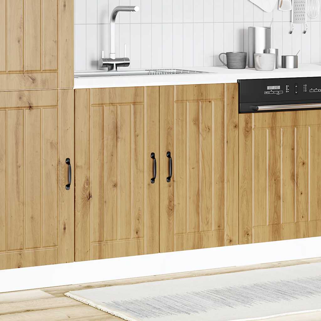 Sink Base Cabinet Lucca Artisan Oak Engineered Wood