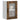 Kitchen Wall Cabinet with Glass Door Lucca Smoked Oak