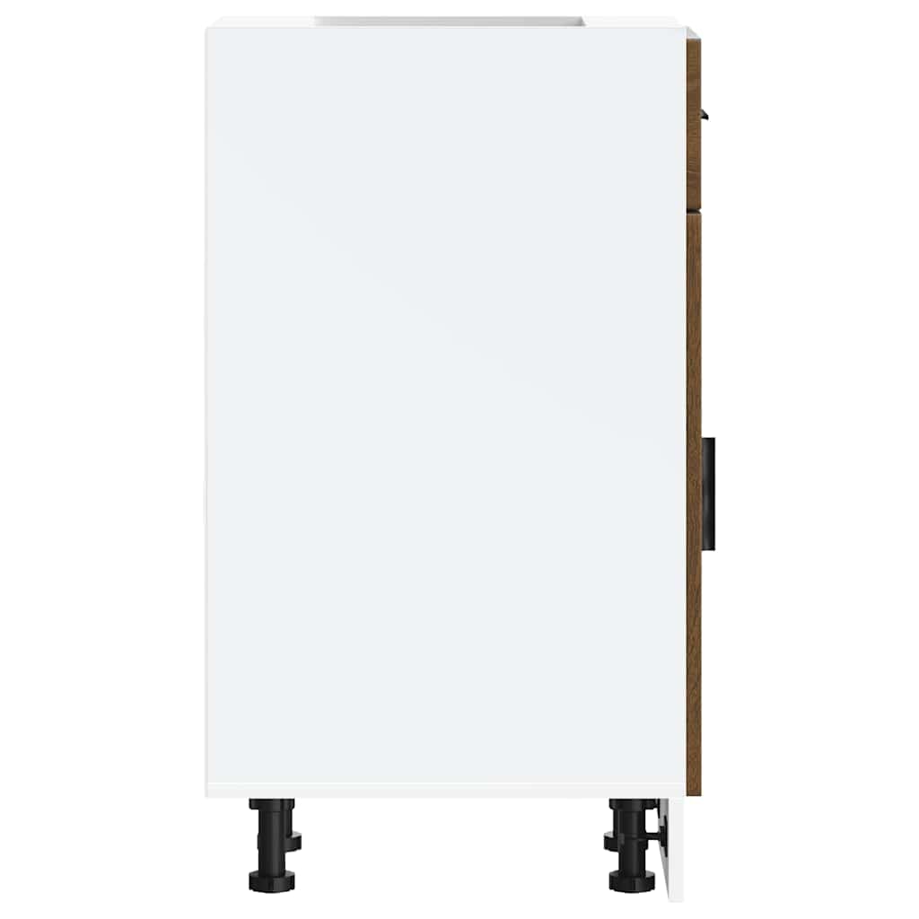 Kitchen Base Cabinet Porto Brown Oak Engineered Wood