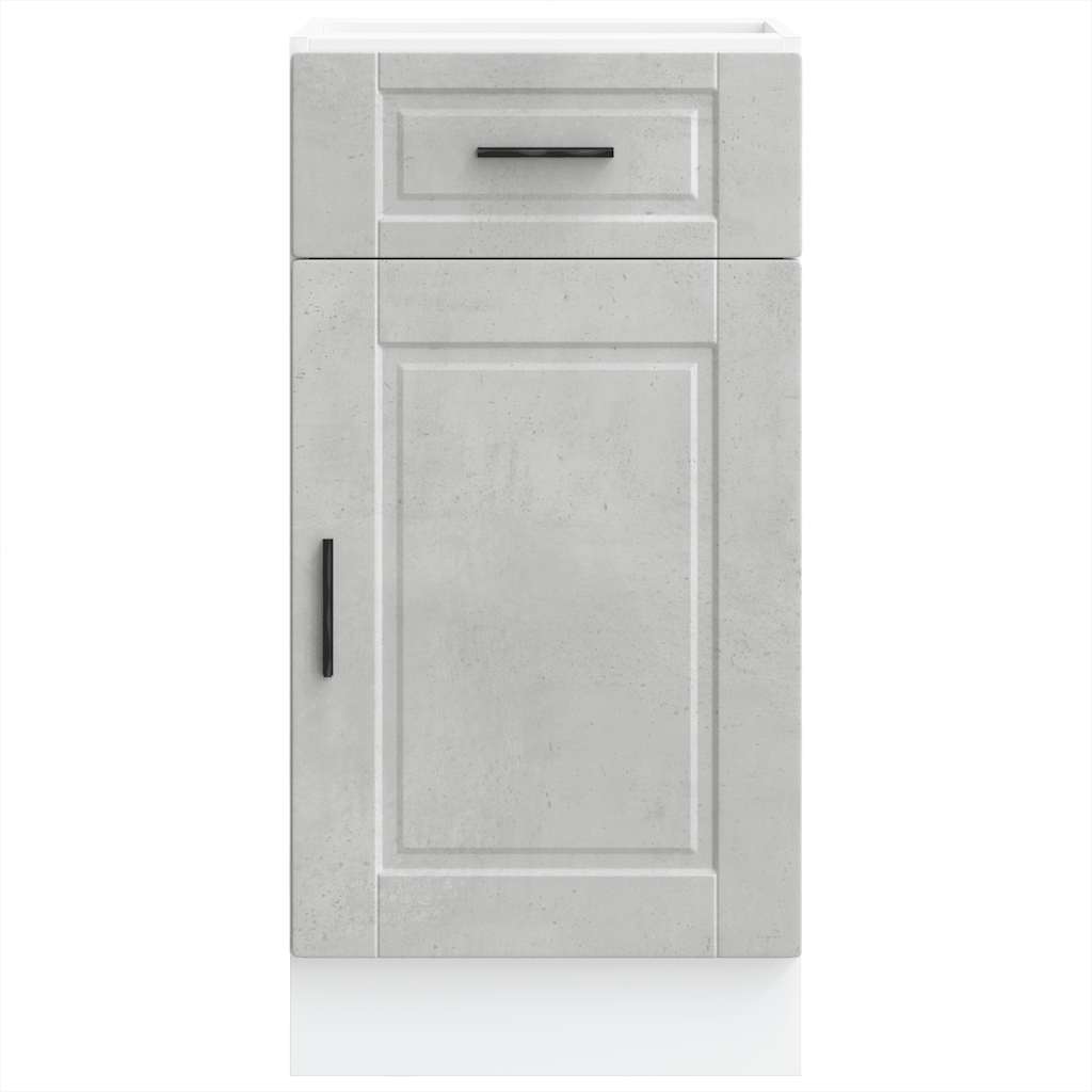 Kitchen Base Cabinet Porto Concrete Grey Engineered Wood