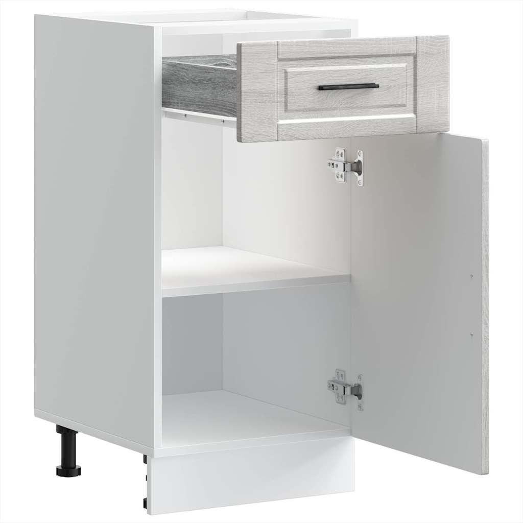 Kitchen Base Cabinet Porto Grey Sonoma Engineered Wood