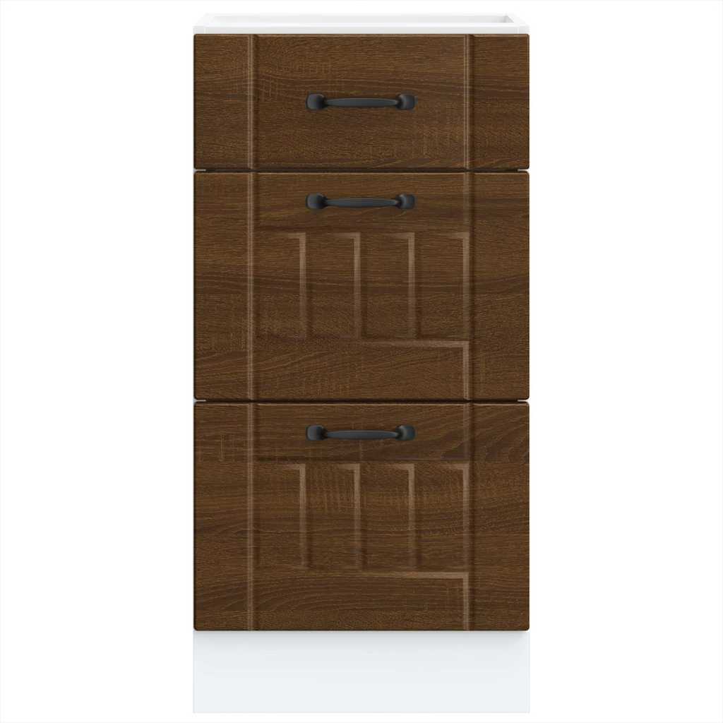 Kitchen Base Cabinet Lucca Brown Oak Engineered Wood