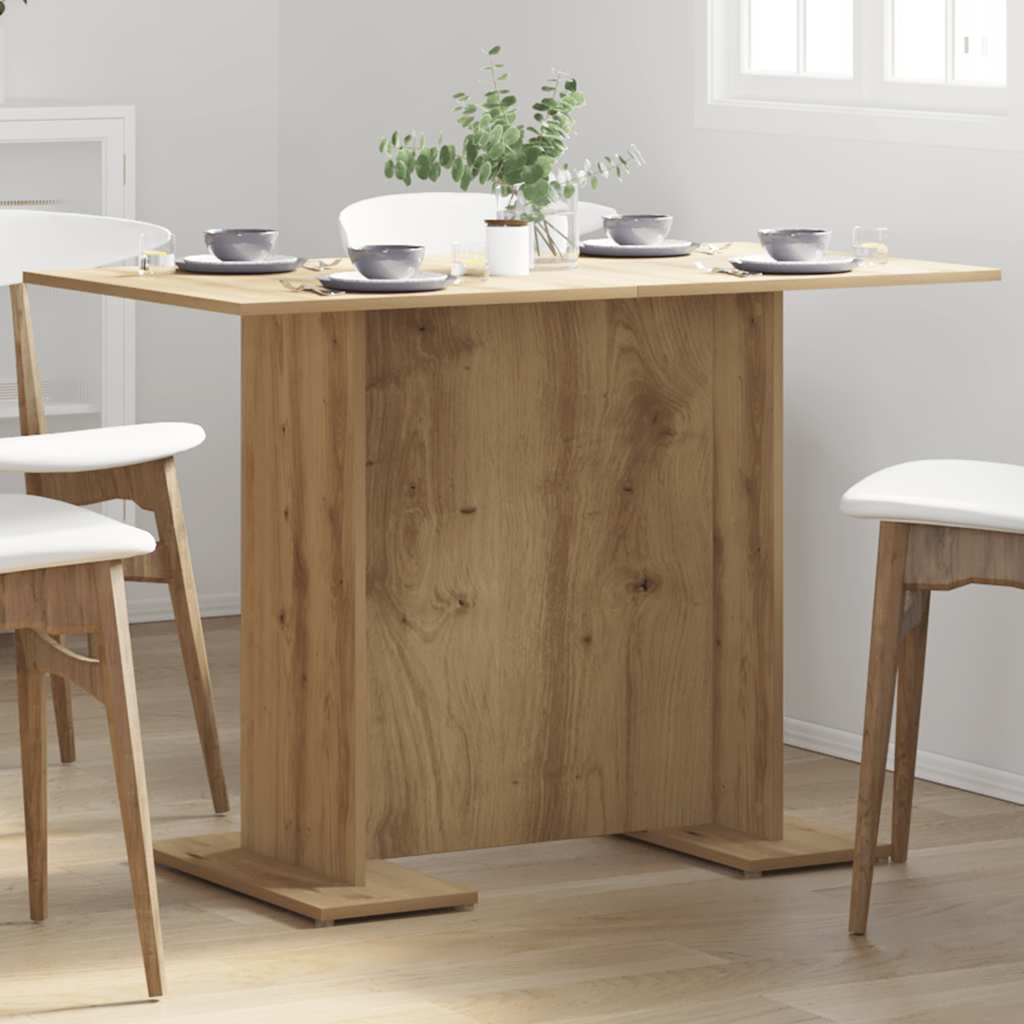 Dining Table Artisan Oak 110x60x75 cm Engineered Wood