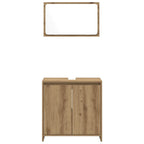 2 Piece Bathroom Furniture Set Artisan Oak Engineered Wood