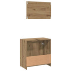 2 Piece Bathroom Furniture Set Artisan Oak Engineered Wood