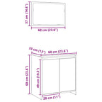 2 Piece Bathroom Furniture Set Artisan Oak Engineered Wood