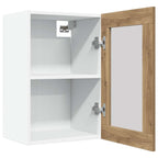 Hanging Glass Cabinet Lyon Artisan Oak 40x31x60 cm Engineered Wood