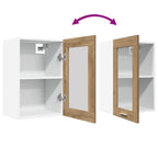 Hanging Glass Cabinet Lyon Artisan Oak 40x31x60 cm Engineered Wood