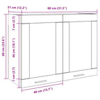 Hanging Glass Cabinet Lyon Artisan Oak 80x31x60 cm Engineered Wood