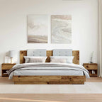 Bedside Cabinets 2 pcs Old Wood 40x30x39 cm Engineered Wood