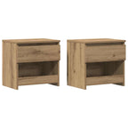 Bedside Cabinets 2 pcs Artisan Oak 40x30x39 cm Engineered Wood