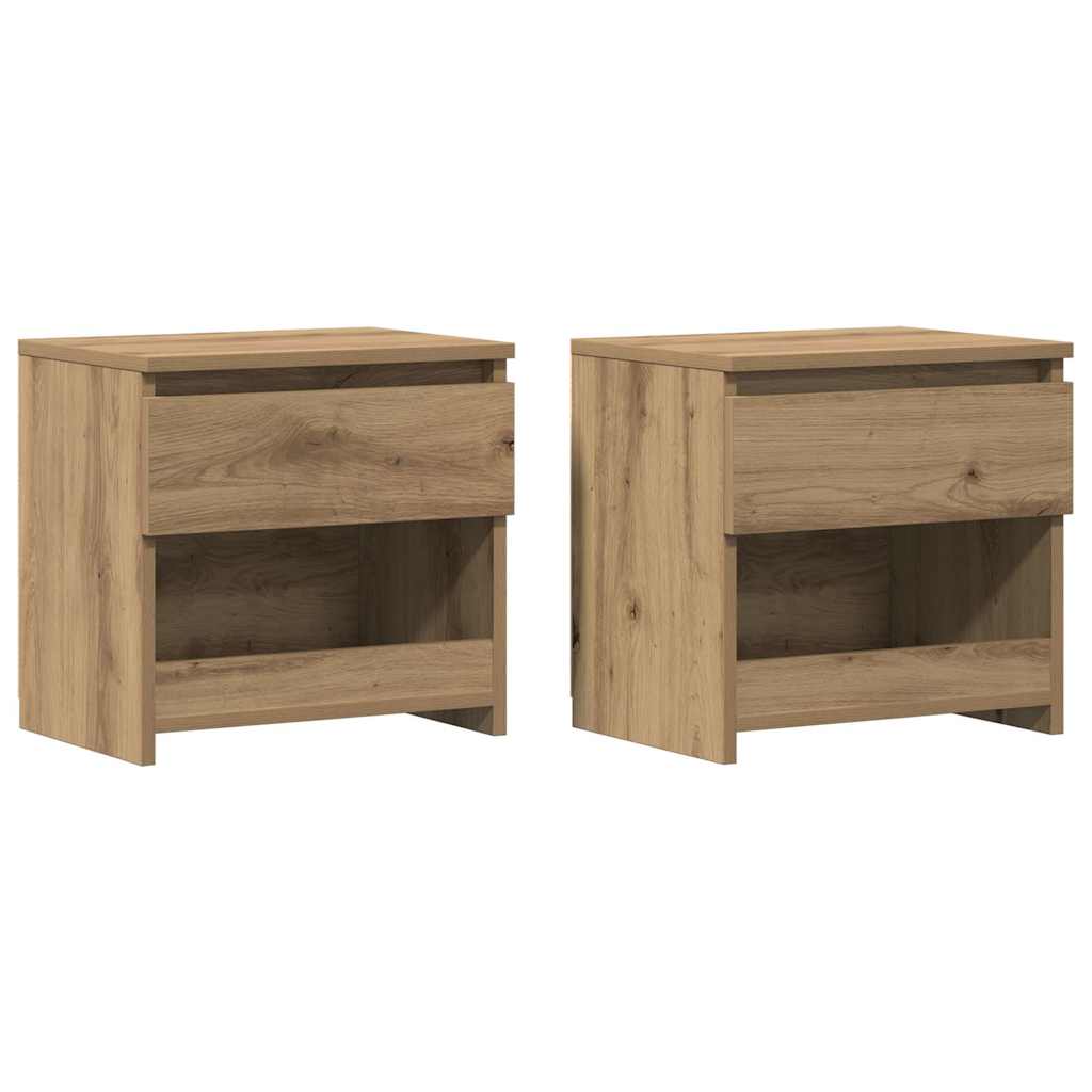 Bedside Cabinets 2 pcs Artisan Oak 40x30x39 cm Engineered Wood