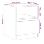 Bedside Cabinets 2 pcs Artisan Oak 40x40x50 cm Engineered Wood