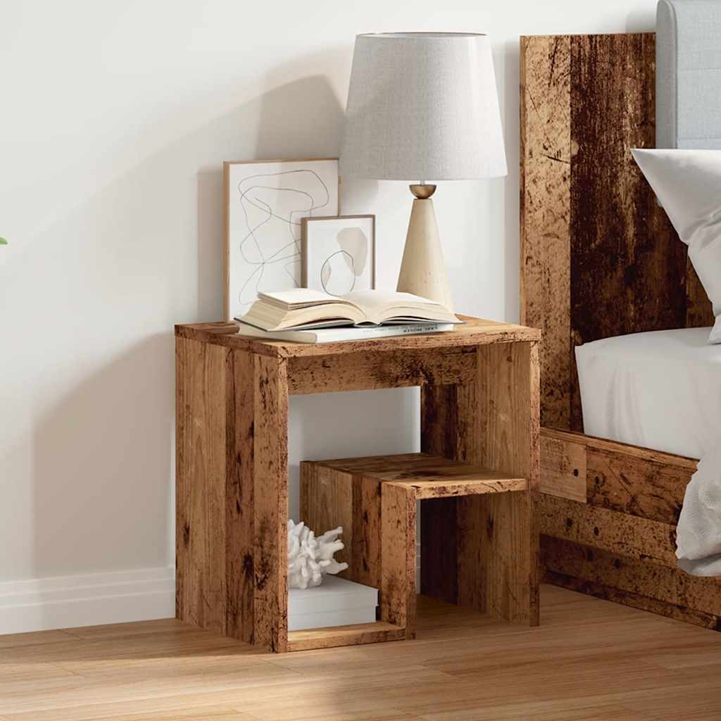 Bedside Cabinet Old Wood 40x30x40 cm Engineered Wood