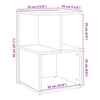 Bedside Cabinet Artisan Oak 35x35x55 cm Engineered Wood