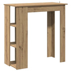 Bar Table with Shelf Artisan Oak 102x50x103.5 cm Engineered Wood