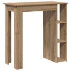 Bar Table with Shelf Artisan Oak 102x50x103.5 cm Engineered Wood